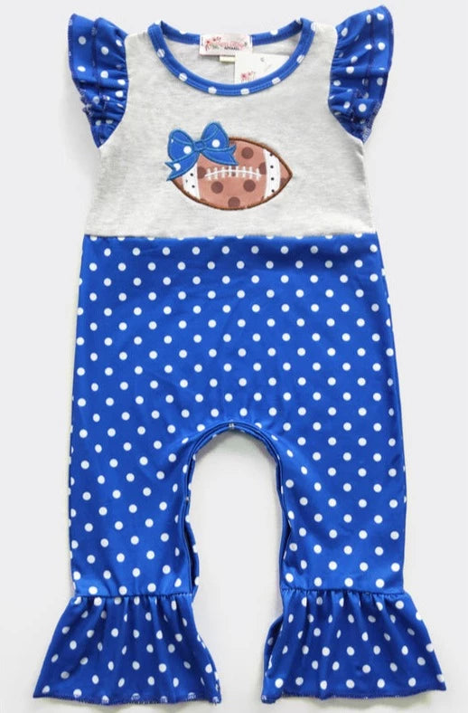 Blue Football Dot Infant One-Piece