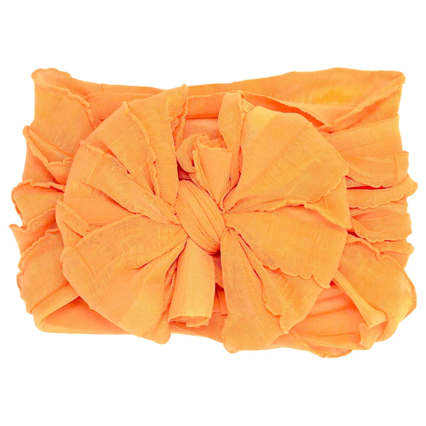 Ruffle Headband Bow - Dreamsicle