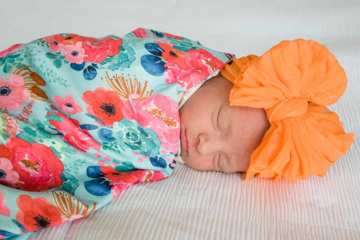 Ruffle Headband Bow - Dreamsicle