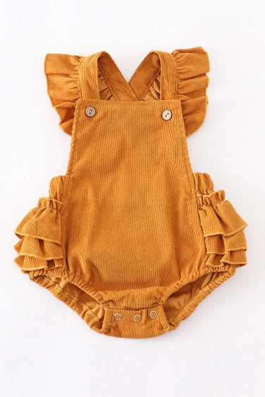 Honey Ruffle Corduroy Infant Bubble