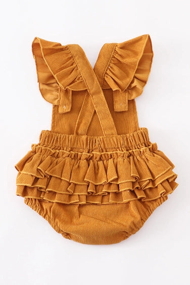 Honey Ruffle Corduroy Infant Bubble