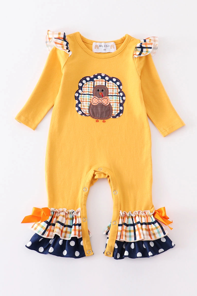Mustard Turkey Infant One-Piece