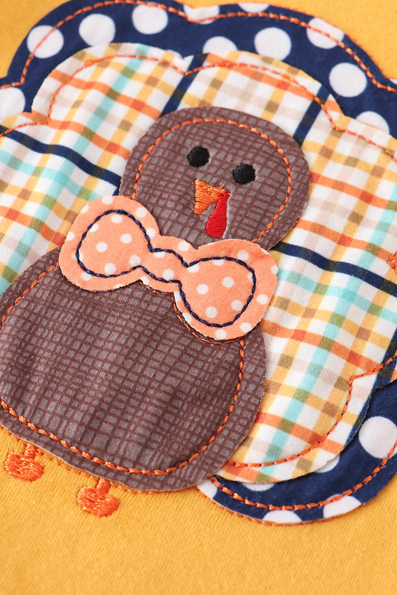 Mustard Turkey Infant One-Piece