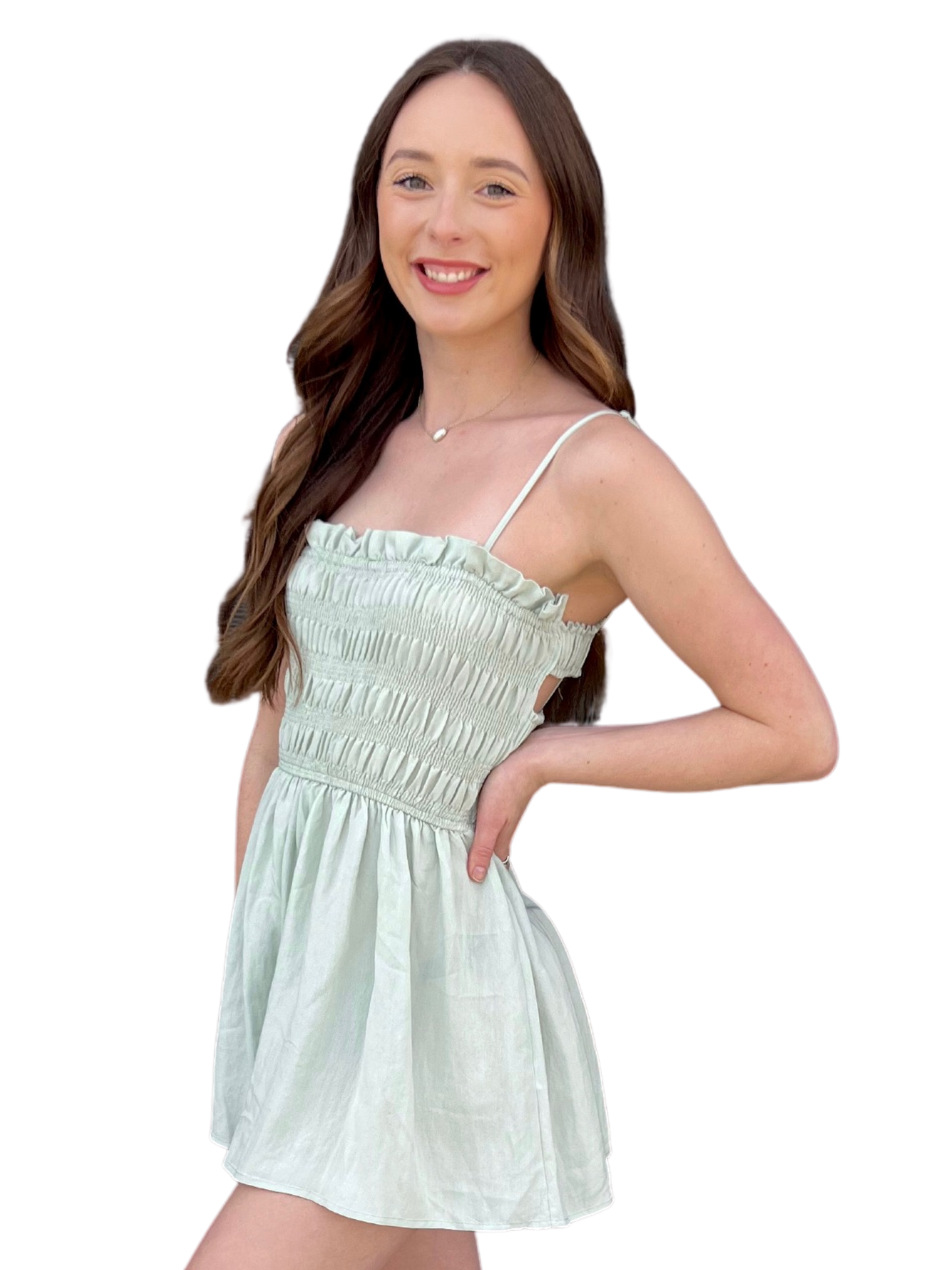 Open Back Smoked Romper