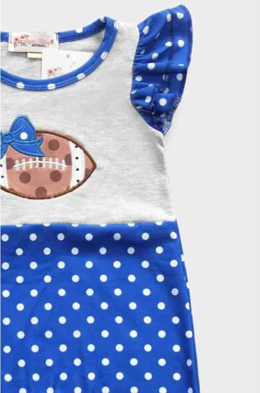 Blue Football Dot Infant One-Piece