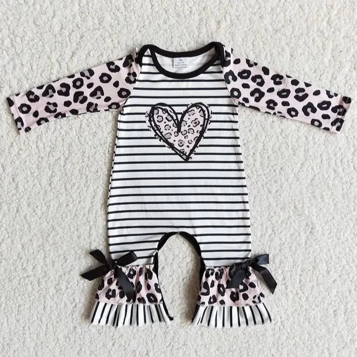 Leopard Heart Infant One-Piece