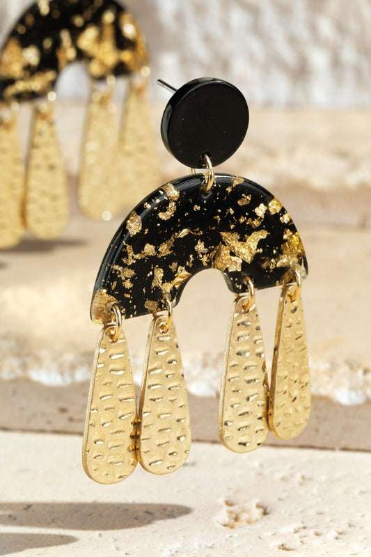 Acetate Half Crescent Earrings